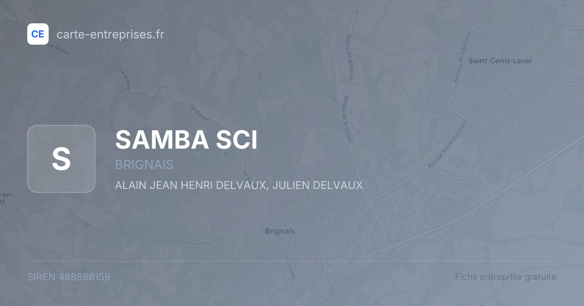 SAMBA SCI — 488868159 — fiche entreprise