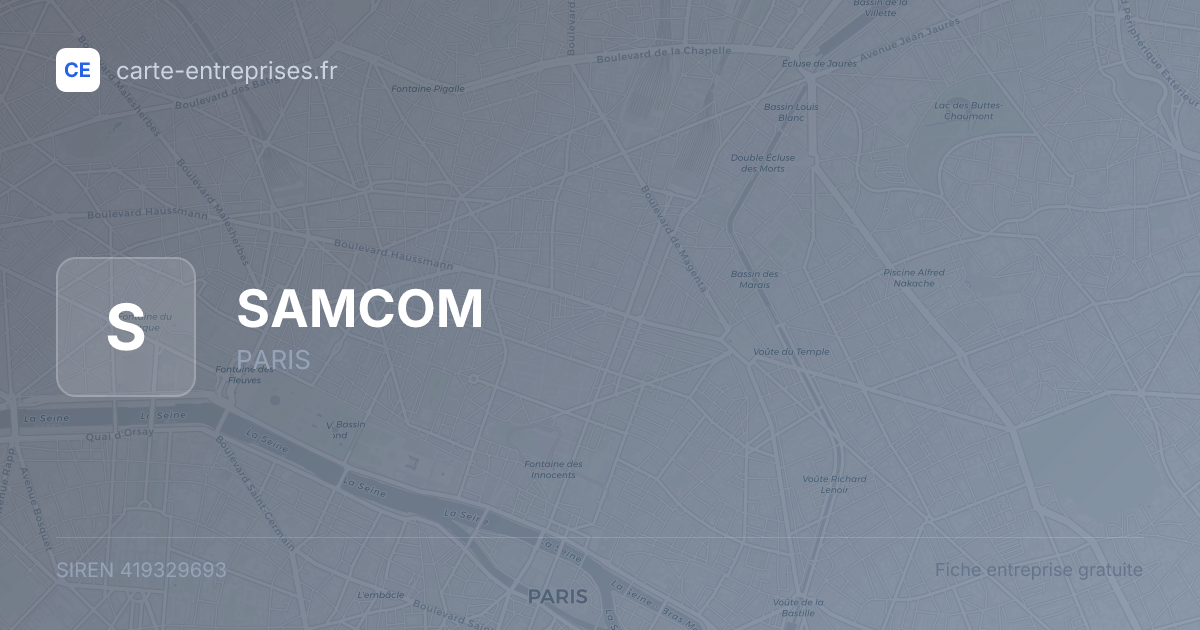 SAMCOM — 419329693 — fiche entreprise