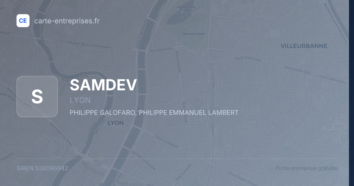 SAMDEV — 538096942 — fiche entreprise