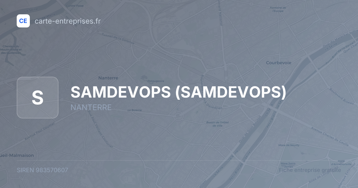 SAMDEVOPS — 983570607 — fiche entreprise