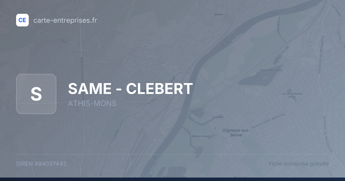 SAME - CLEBERT — 494037443 — fiche entreprise