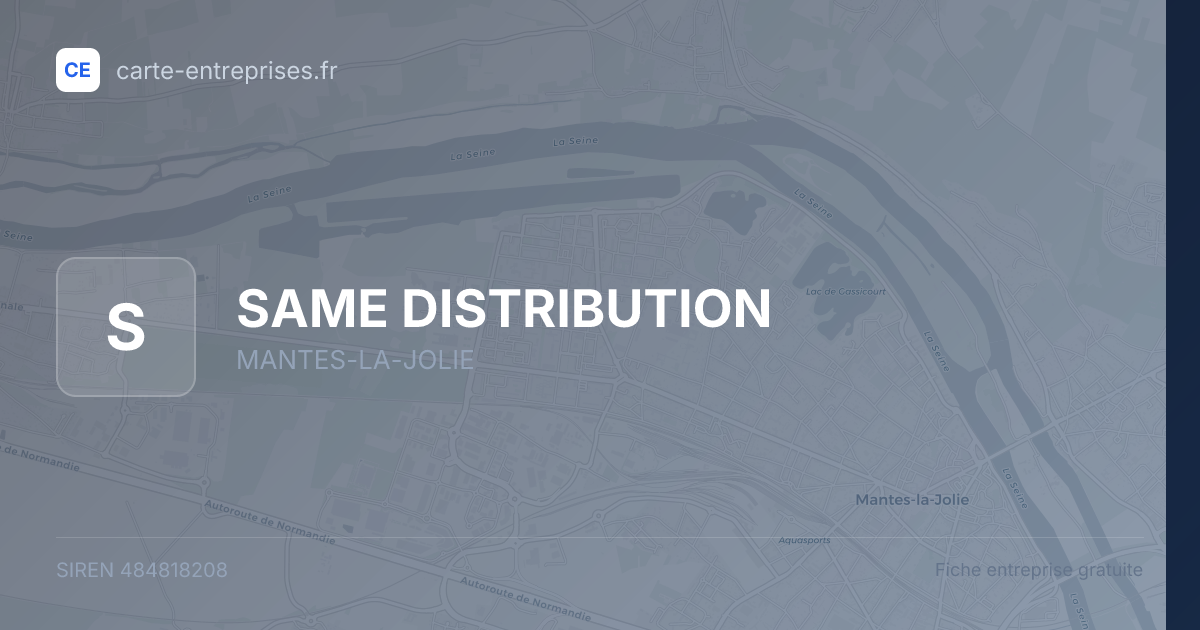 SAME DISTRIBUTION — 484818208 — fiche entreprise