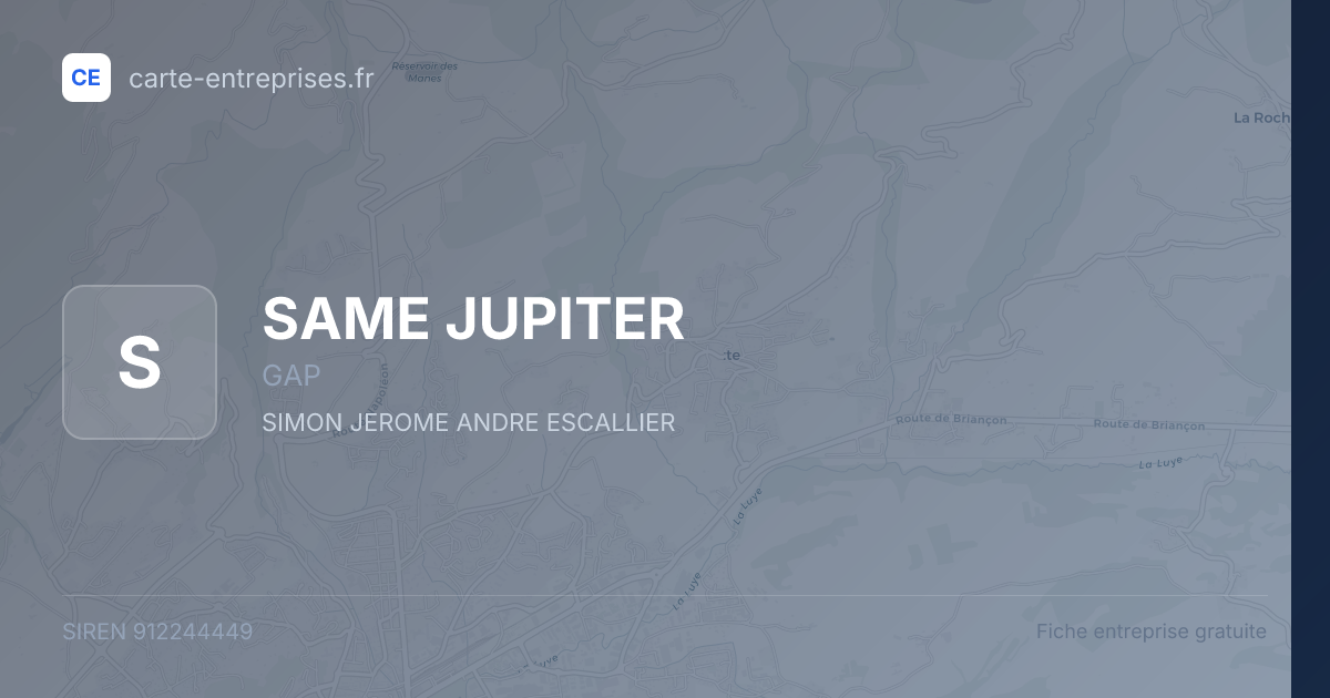 SAME JUPITER — 912244449 — fiche entreprise