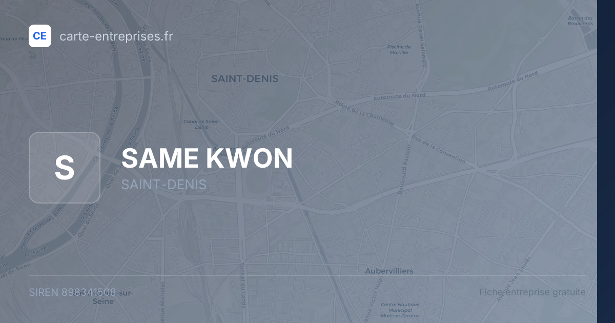 SAME KWON — 898341508 — fiche entreprise
