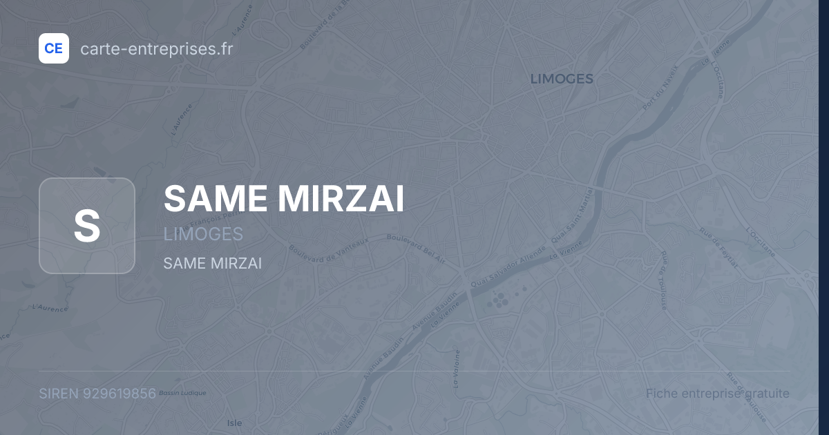 SAME MIRZAI — 929619856 — fiche entreprise