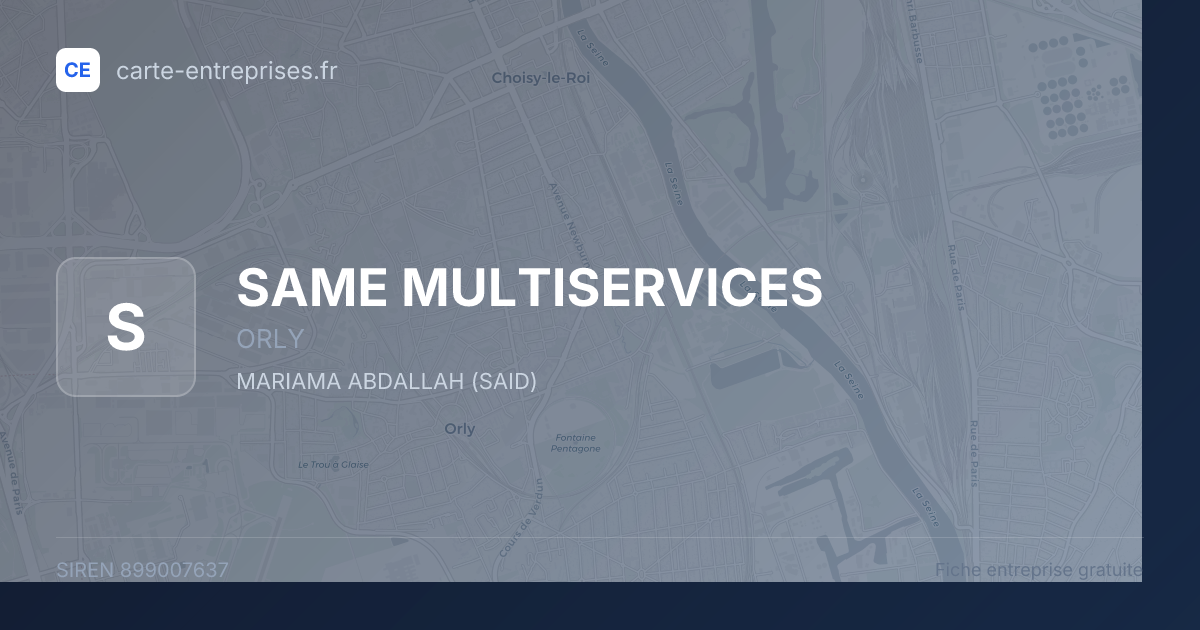 SAME MULTISERVICES — 899007637 — fiche entreprise