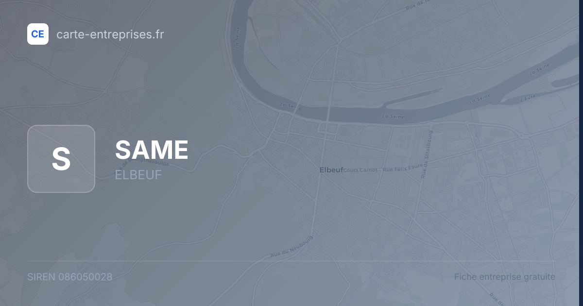 SAME — 086050028 — fiche entreprise