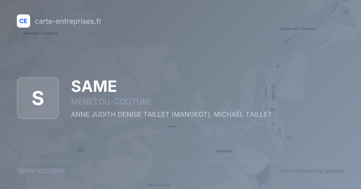 SAME — 101317907 — fiche entreprise