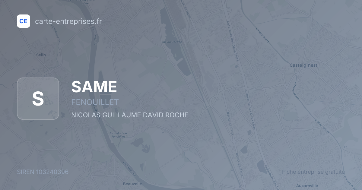 SAME — 103240396 — fiche entreprise