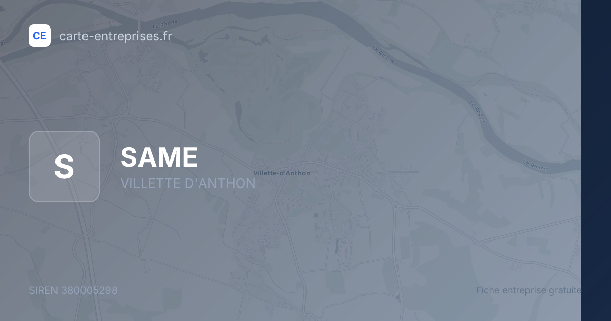 SAME — 380005298 — fiche entreprise