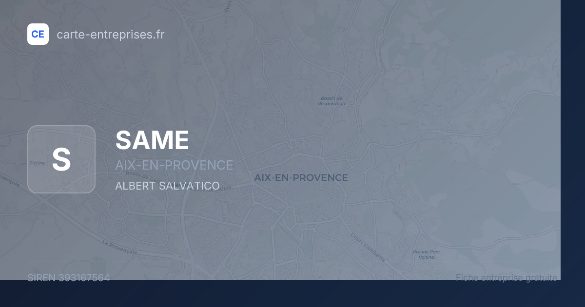 SAME — 393167564 — fiche entreprise