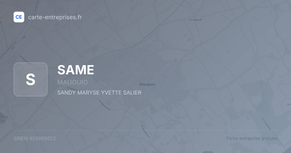 SAME — 453868622 — fiche entreprise