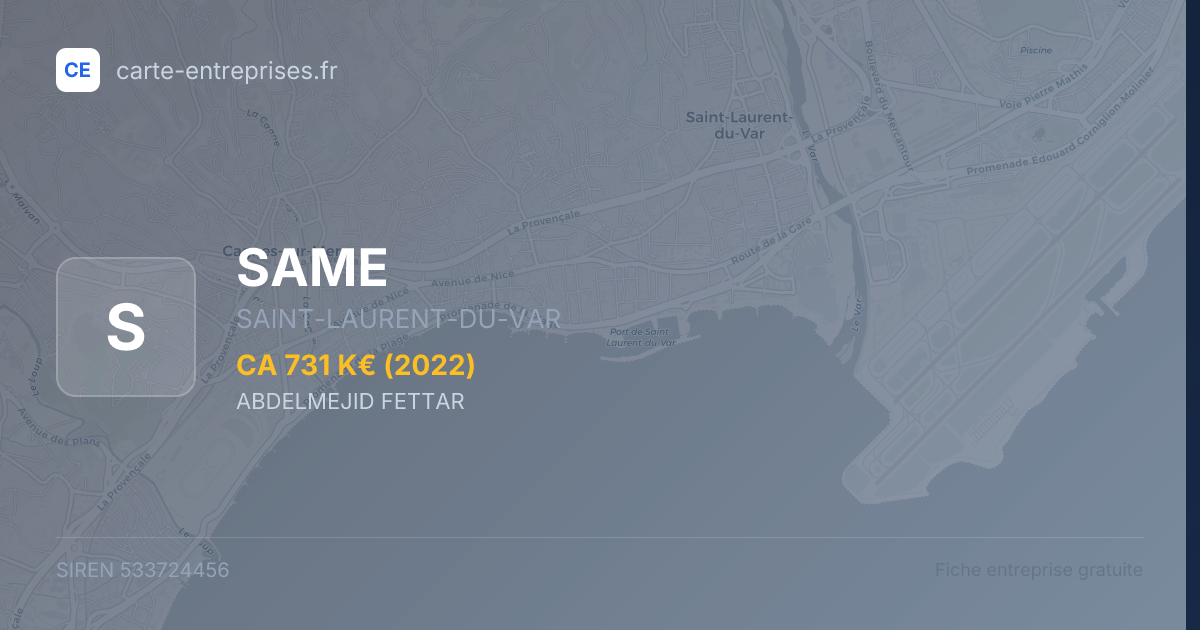 SAME — 533724456 — fiche entreprise