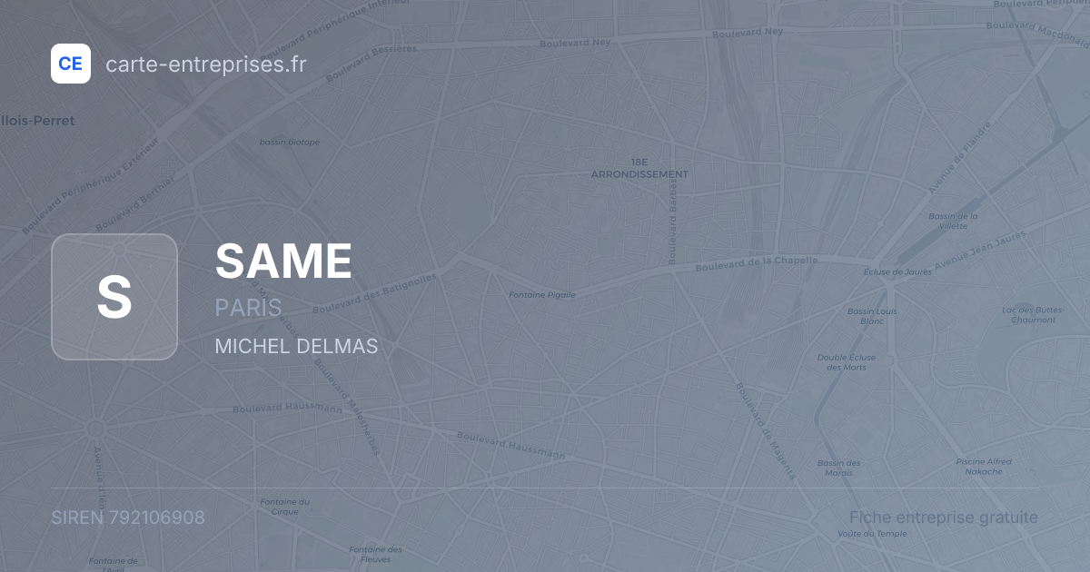 SAME — 792106908 — fiche entreprise