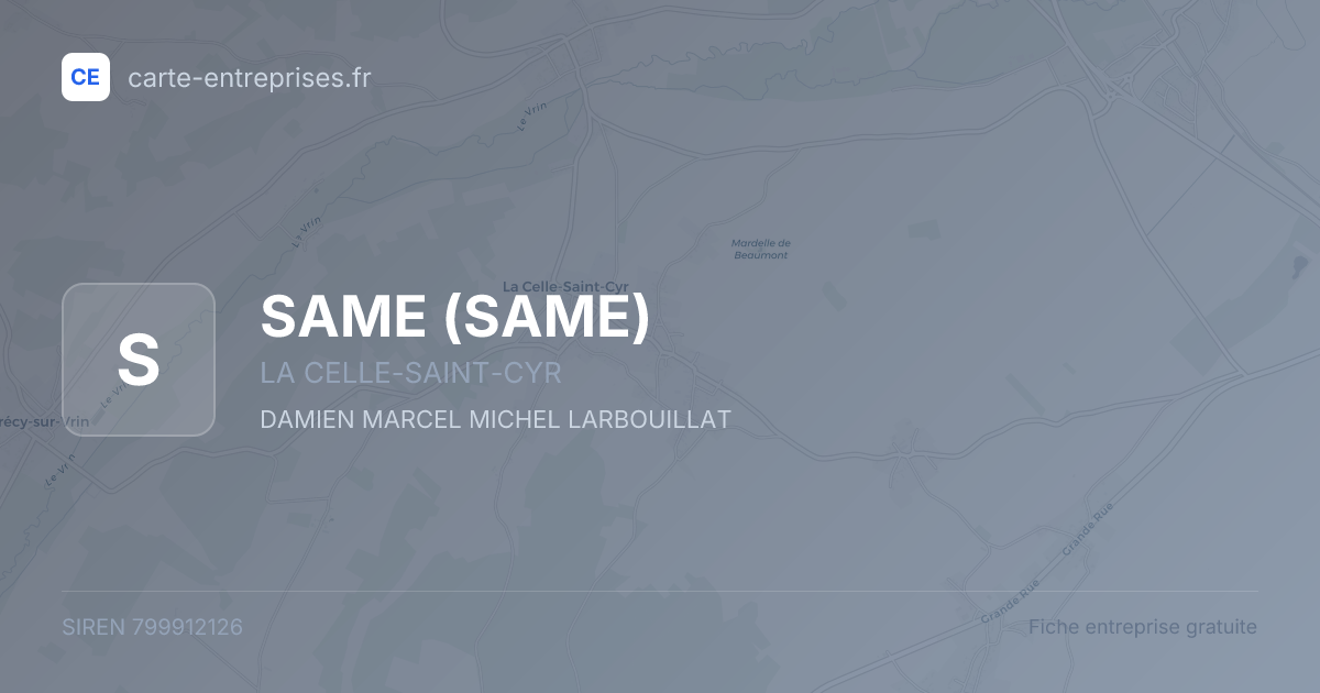 SAME — 799912126 — fiche entreprise