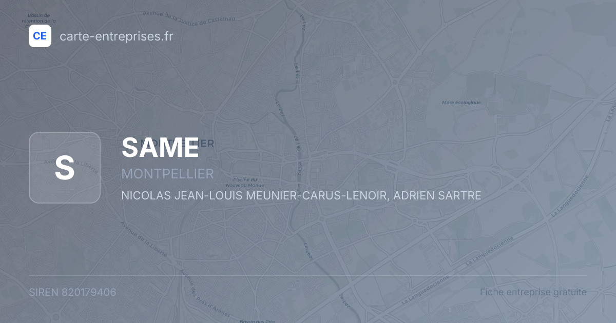SAME — 820179406 — fiche entreprise