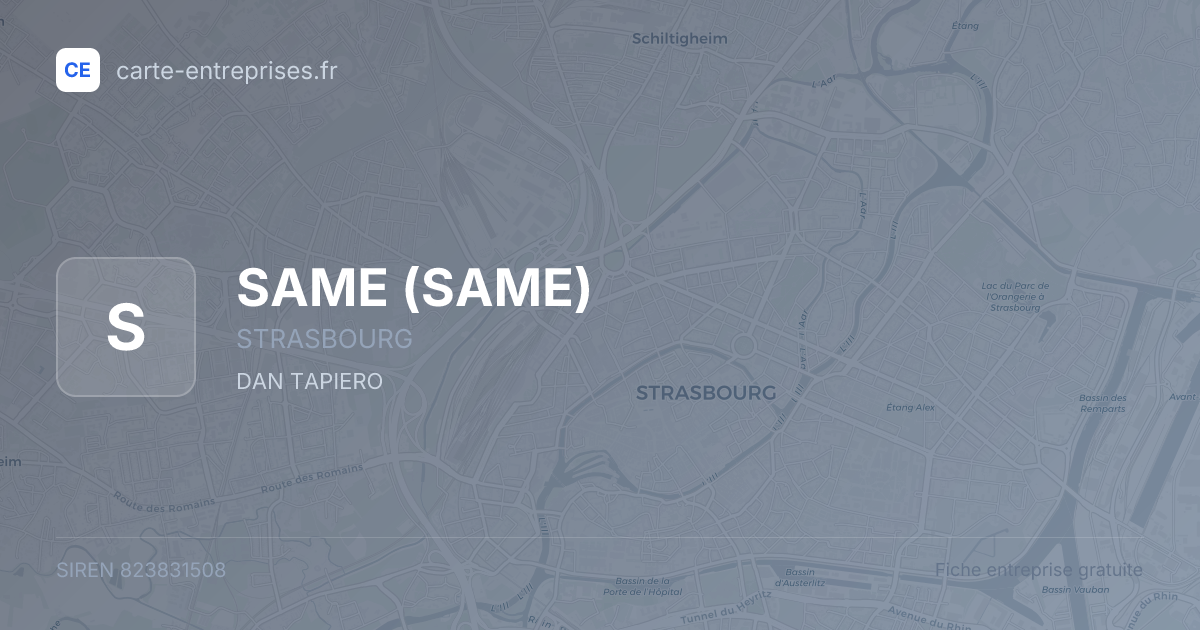SAME — 823831508 — fiche entreprise