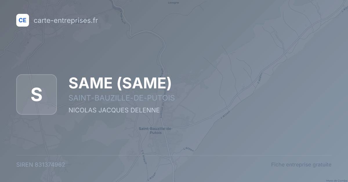 SAME — 831374962 — fiche entreprise