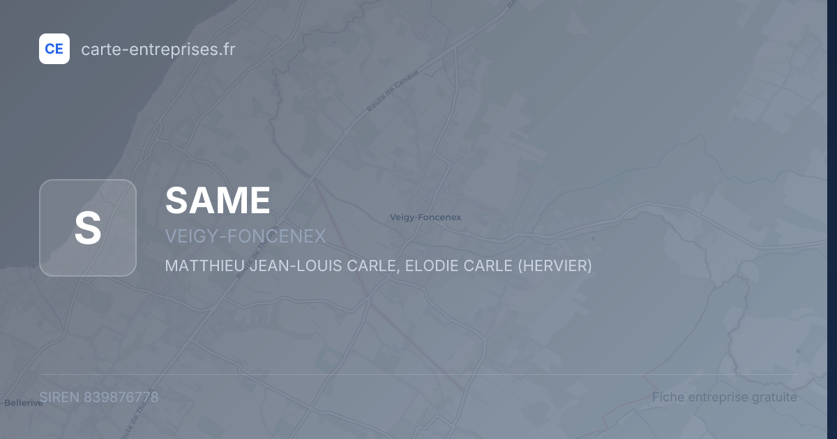 SAME — 839876778 — fiche entreprise