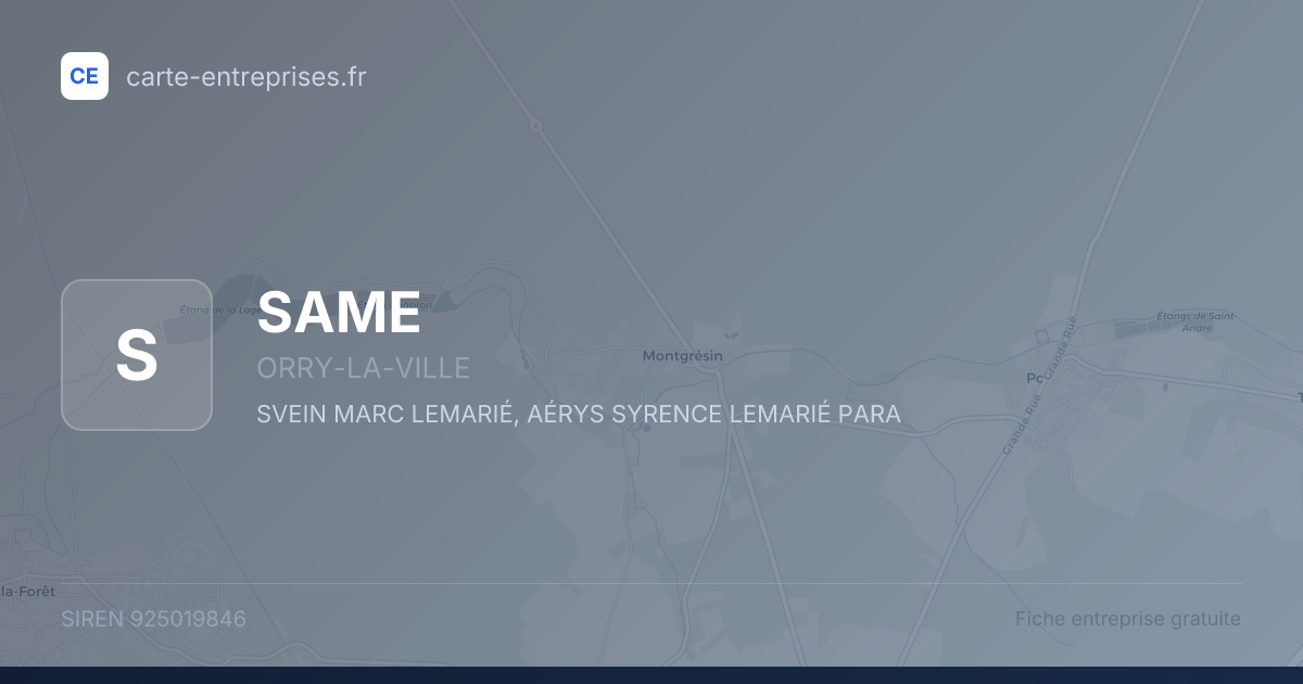 SAME — 925019846 — fiche entreprise