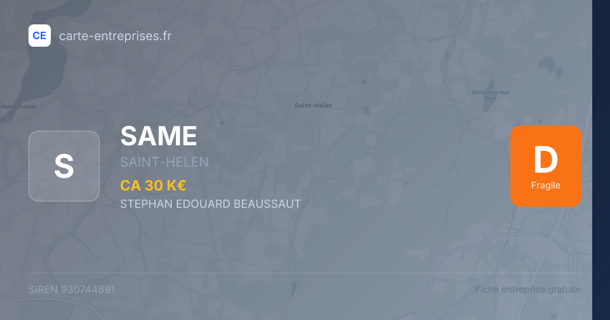 SAME — 930744891 — fiche entreprise