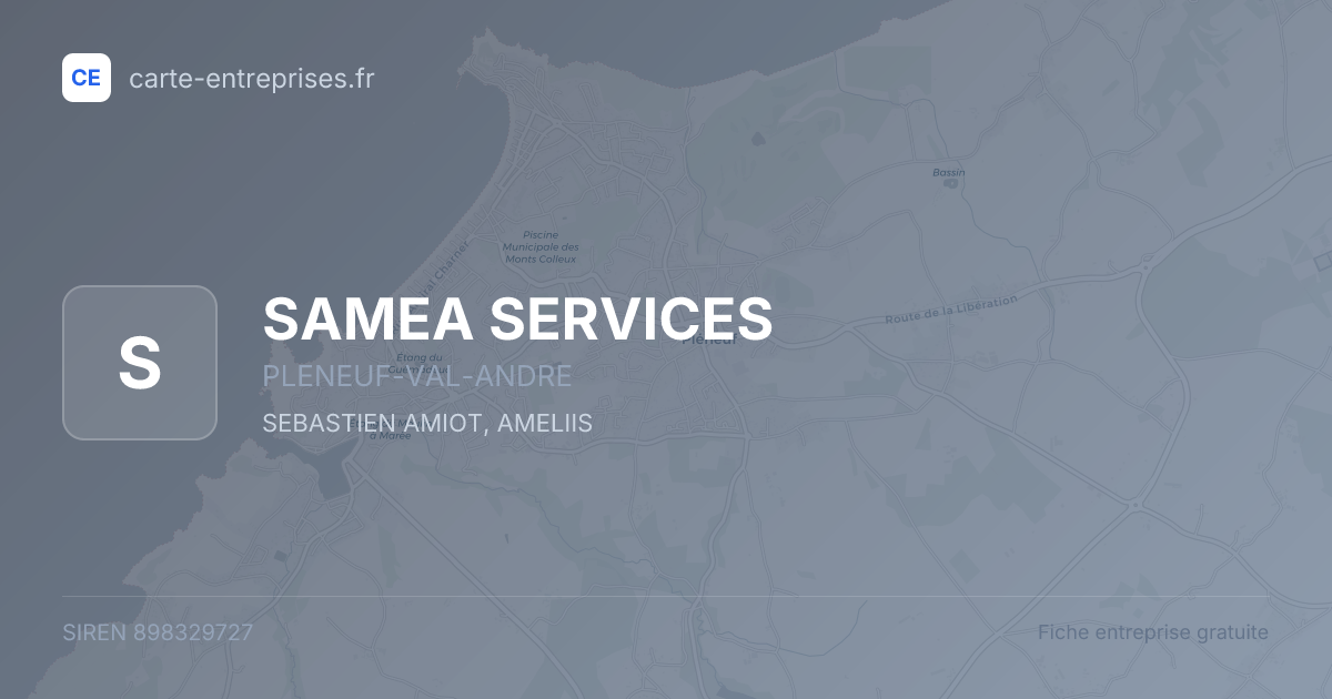 SAMEA SERVICES — 898329727 — fiche entreprise