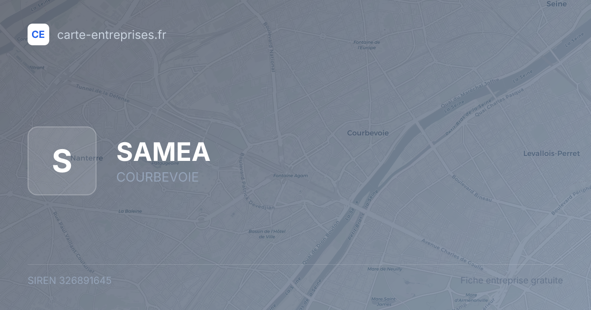 SAMEA — 326891645 — fiche entreprise