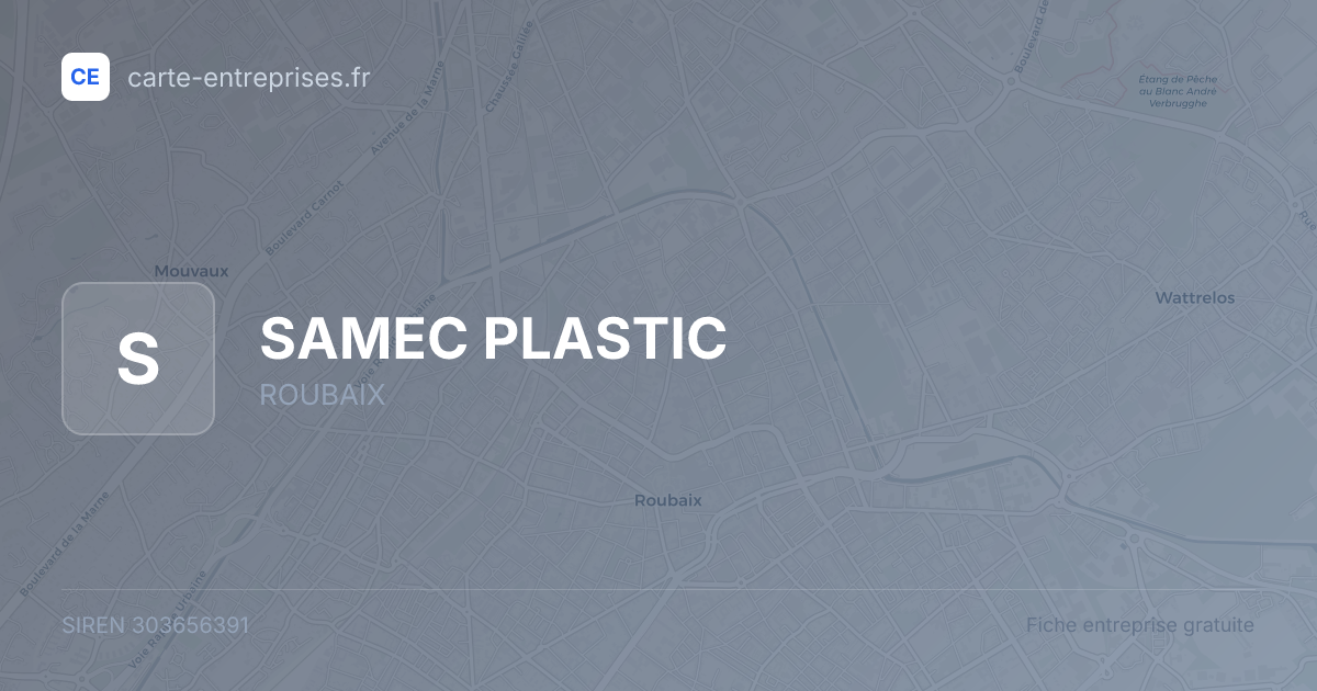 SAMEC PLASTIC — 303656391 — fiche entreprise