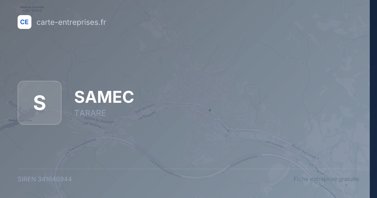 SAMEC — 341640944 — fiche entreprise