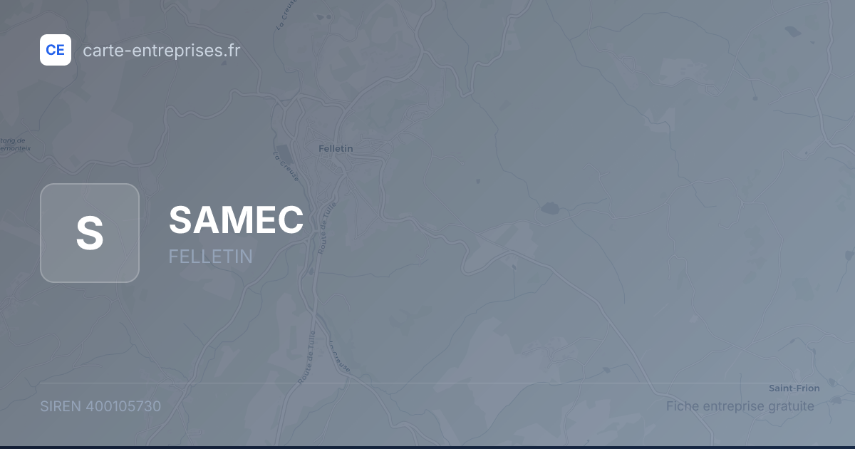 SAMEC — 400105730 — fiche entreprise
