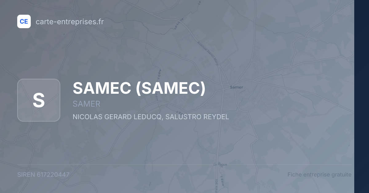 SAMEC — 617220447 — fiche entreprise