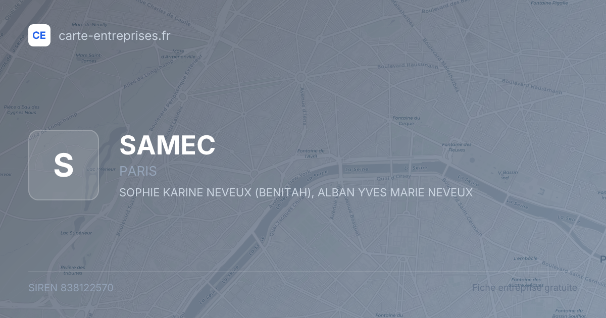 SAMEC — 838122570 — fiche entreprise