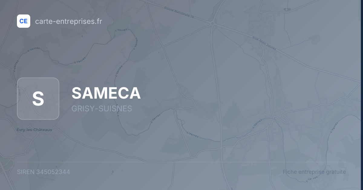 SAMECA — 345052344 — fiche entreprise