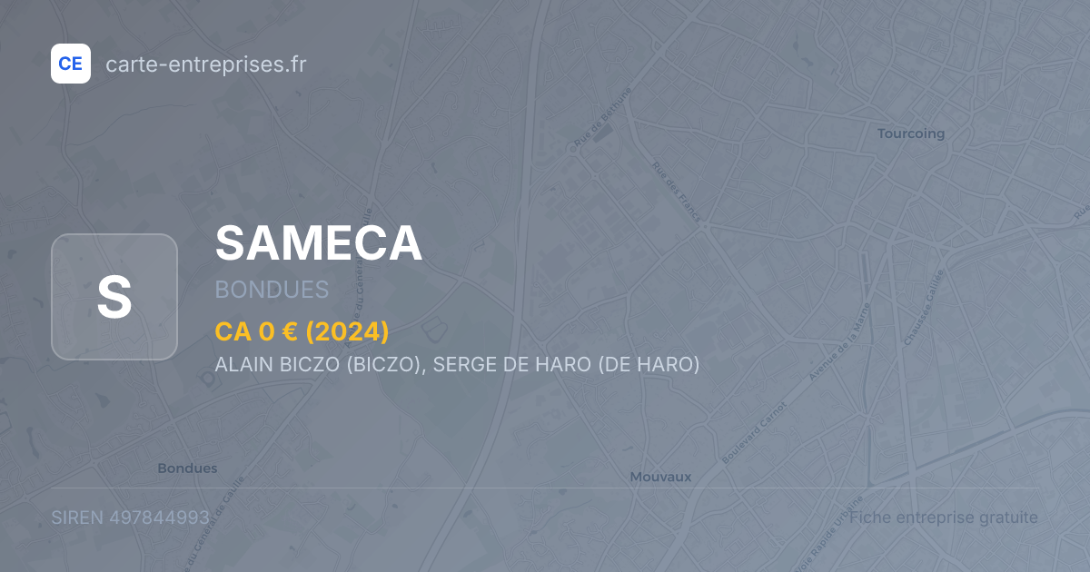 SAMECA — 497844993 — fiche entreprise
