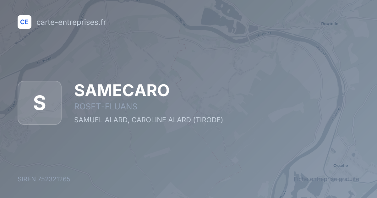 SAMECARO — 752321265 — fiche entreprise