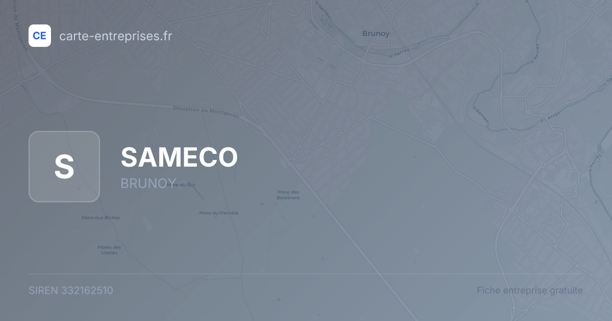 SAMECO — 332162510 — fiche entreprise