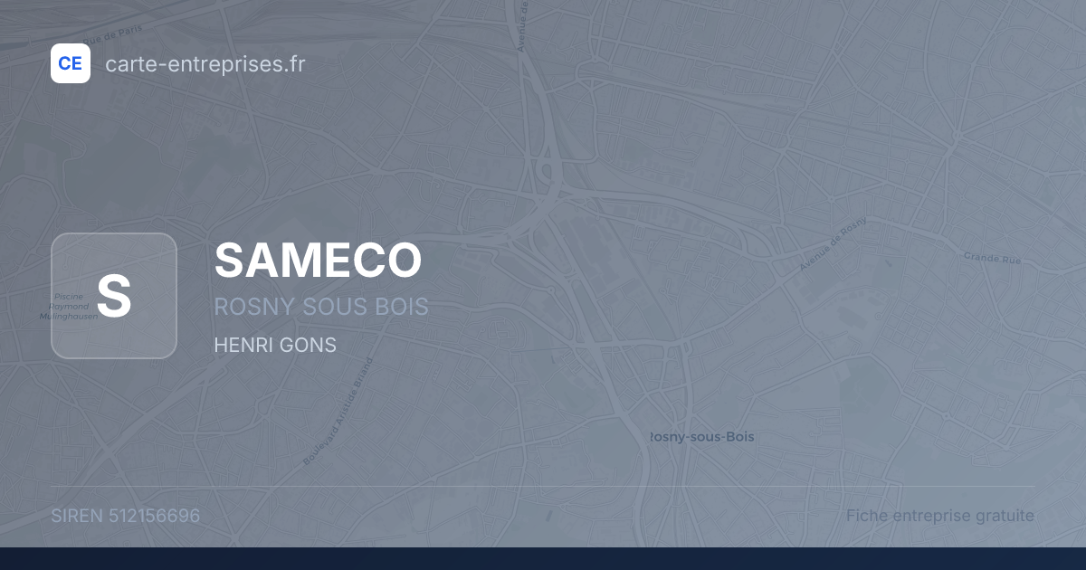 SAMECO — 512156696 — fiche entreprise