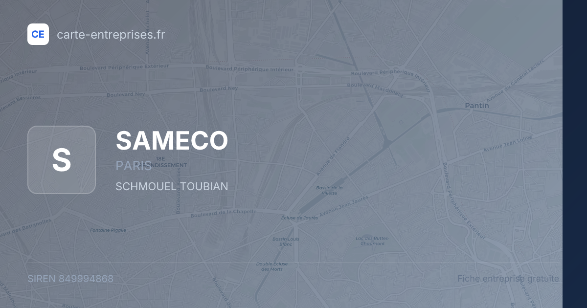 SAMECO — 849994868 — fiche entreprise