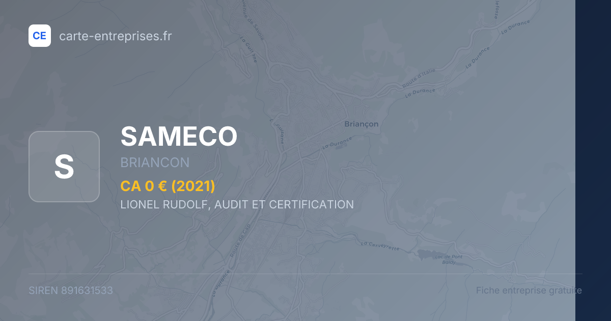 SAMECO — 891631533 — fiche entreprise