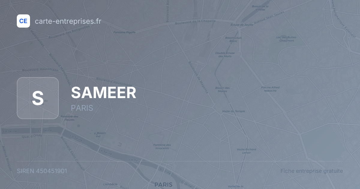 SAMEER — 450451901 — fiche entreprise