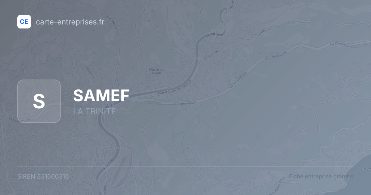 SAMEF — 331660316 — fiche entreprise
