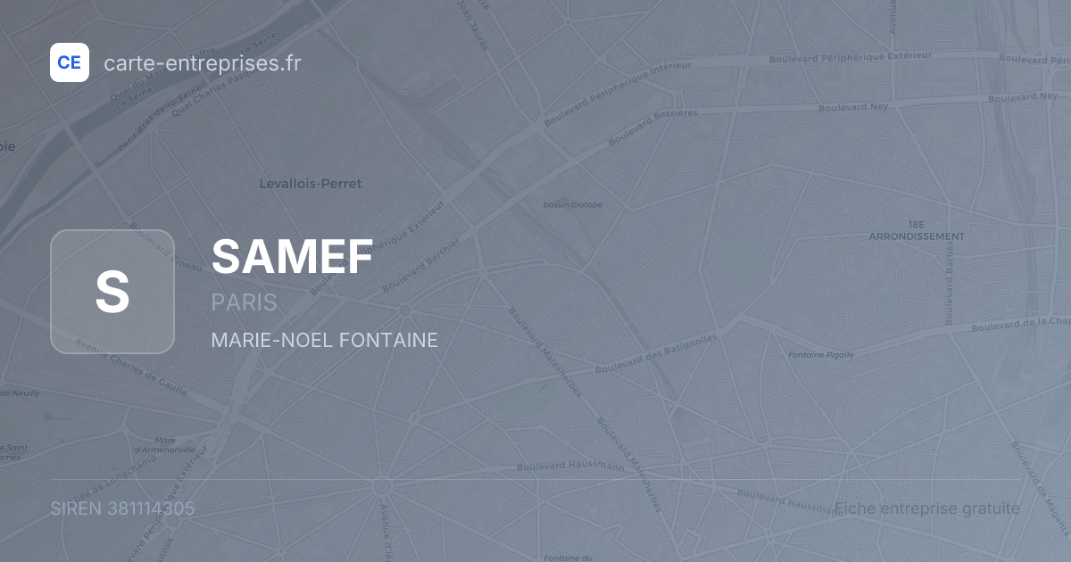 SAMEF — 381114305 — fiche entreprise