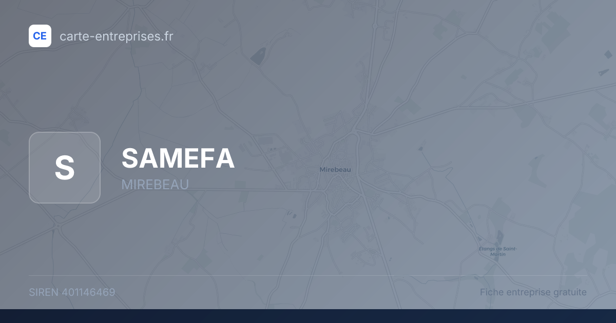 SAMEFA — 401146469 — fiche entreprise