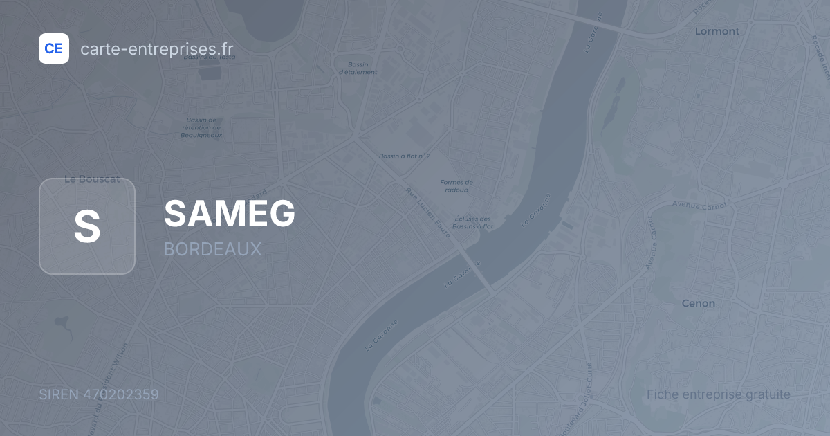 SAMEG — 470202359 — fiche entreprise