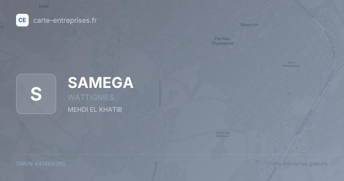 SAMEGA — 441464260 — fiche entreprise