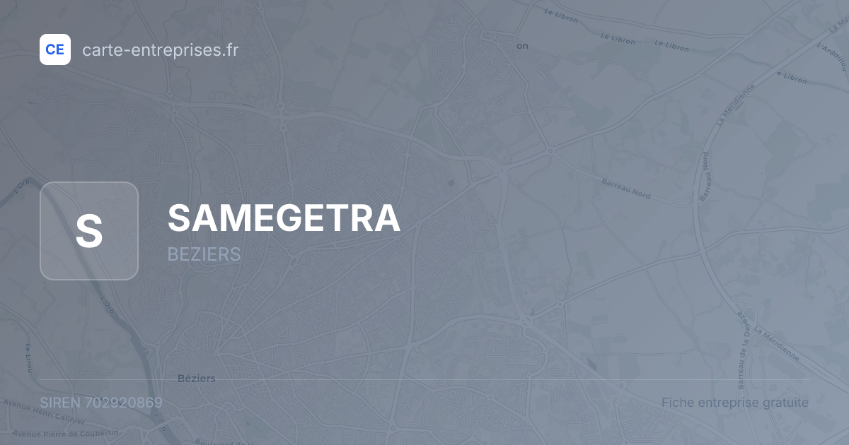 SAMEGETRA — 702920869 — fiche entreprise