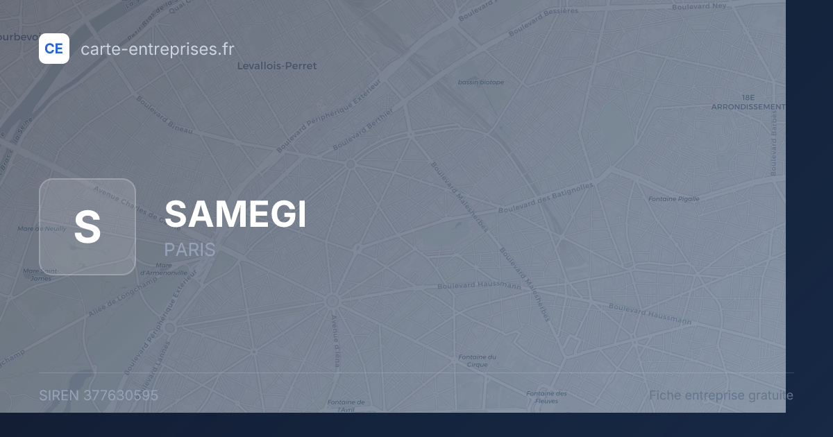 SAMEGI — 377630595 — fiche entreprise