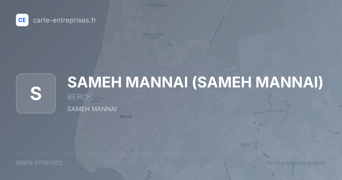 SAMEH MANNAI — 911767002 — fiche entreprise
