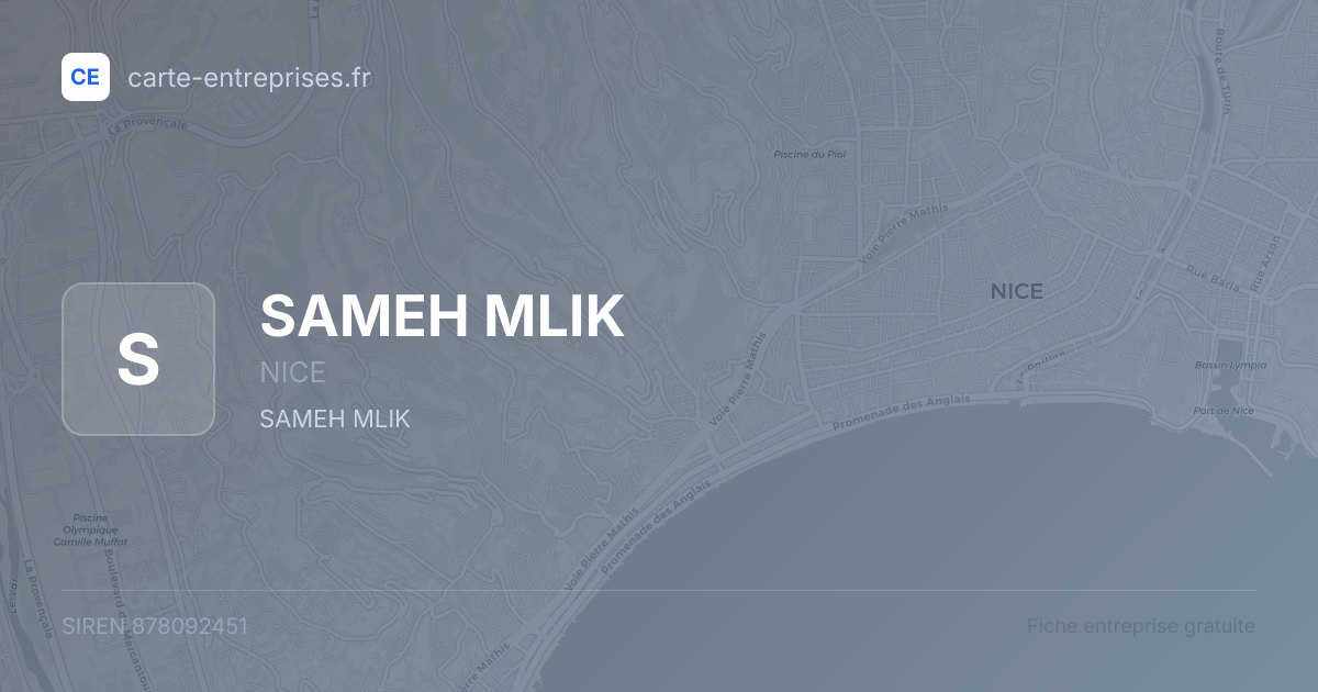 SAMEH MLIK — 878092451 — fiche entreprise