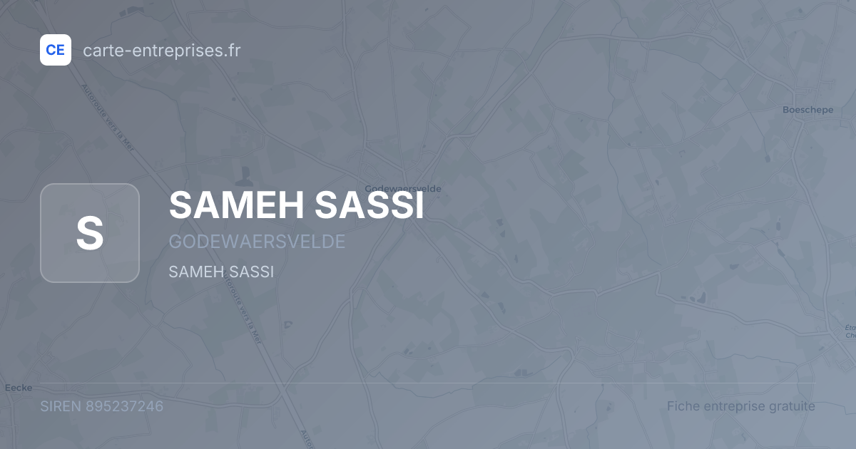 SAMEH SASSI — 895237246 — fiche entreprise
